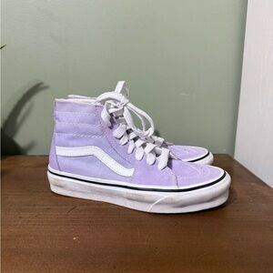 Vans Lavender High-Top Sneakers with White Accents